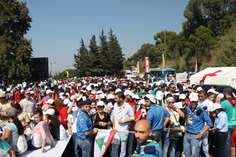 Les Scouts du Liban durant la visite du Pape Benoit XVI au Liban en septembre 2012 — photo 2
